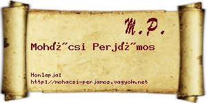 Mohácsi Perjámos névjegykártya